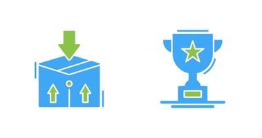 Package and Trophy Icon vector