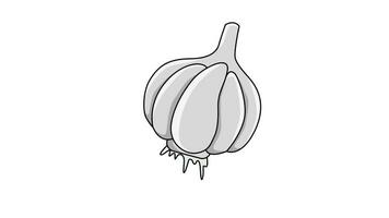 animated video of the garlic icon