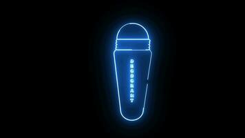 Animated deodorant icon with neon saber effect video