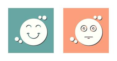 Smile and Neutral Icon vector