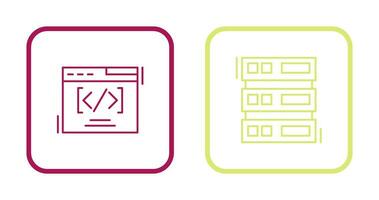 Web Coding ND Server Icon vector