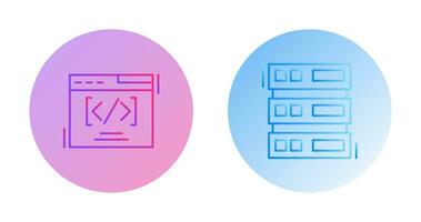 Web Coding ND Server Icon vector