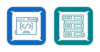 Web Coding ND Server Icon vector