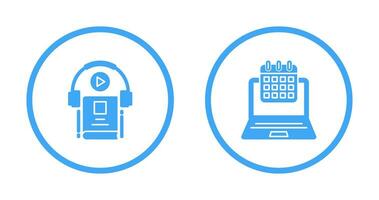 Timetable and Audio Book Icon vector