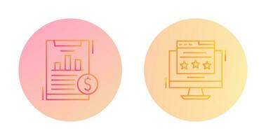 Financial Analytics and Webpage Icon vector