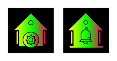 Settings and Alert Icon vector
