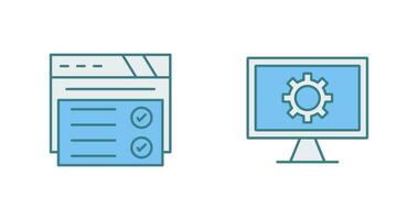 Web Browser and Monitor Screen Icon vector