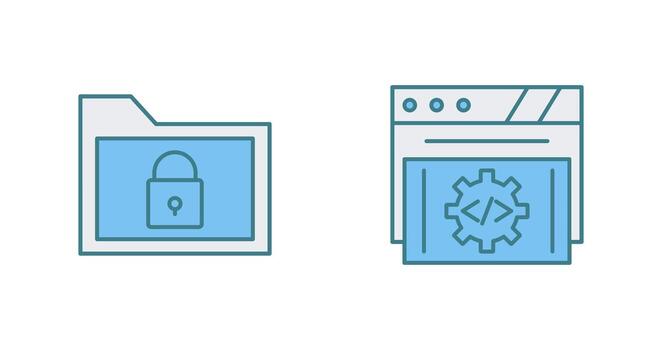 Folder and Development Icon vector
