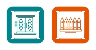 Door and Fence Icon vector