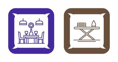 Iron Board and Table Icon vector