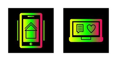 Smart Phone and Chat and Laptop Icon vector