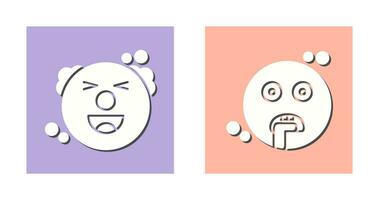 Clown and Drooling Icon vector