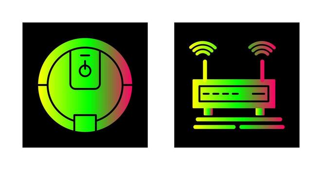 Power Button and Wifi Signals Icon vector