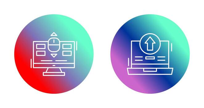 Scroll and Upload Icon vector