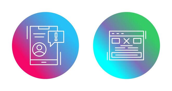 notificación y error icono vector