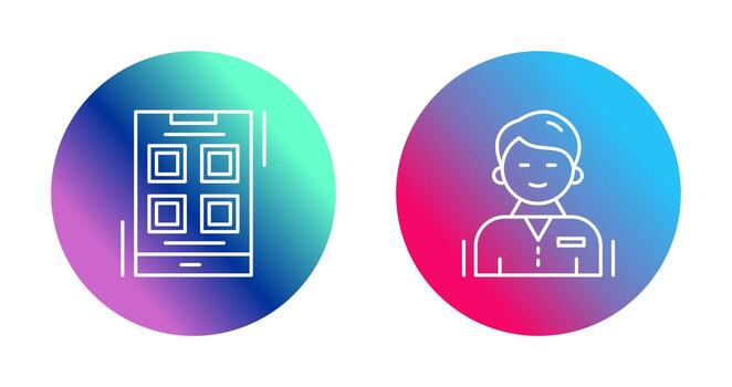 Apps and User person Icon vector