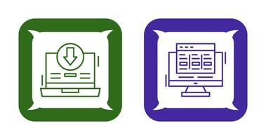 Downlaod and Layout Icon vector