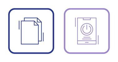 Copy and Power Icon vector