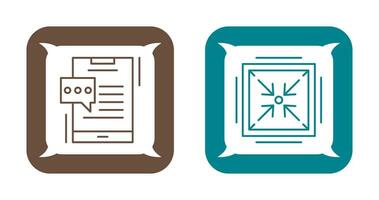 Chat and Minimize Icon vector