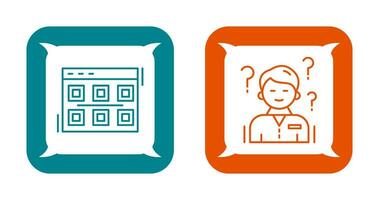 Layout and Confuse Icon vector