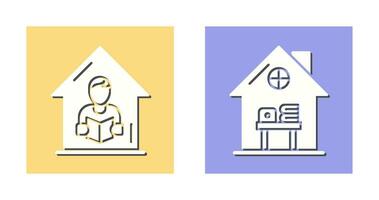 Home Learning and Home Work Place Icon vector