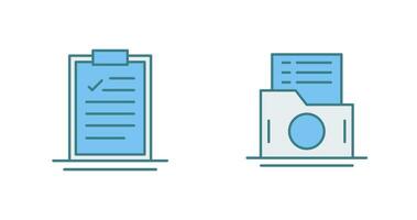 Clipboard and List Folder Icon vector