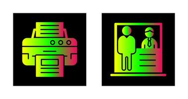 Printer and Cash Deposit Icon vector