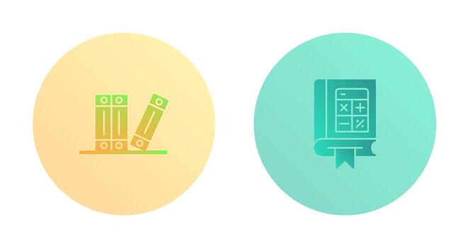Archive and Mathematics Icon vector
