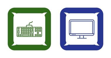 Keyboard and LCD Icon vector