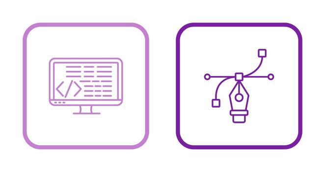 Coding and Vector Icon