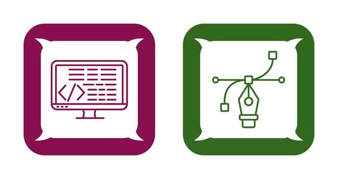 Coding and Vector Icon
