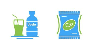 Soda and Snack Icon vector