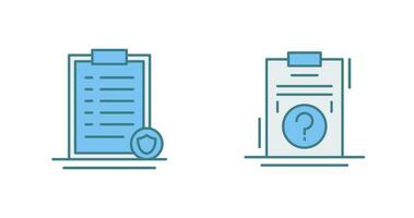 List Protection and Question Icon vector