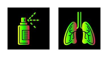 Hand  and Lungs Icon vector