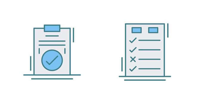 Today to Done Check List and Checkmark Icon vector