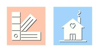 House and Pantone  Icon vector