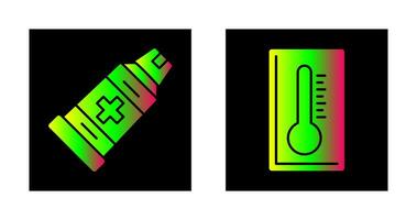 Paste and Thermometer Icon vector