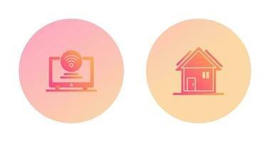 Led and Home Icon vector