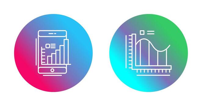 Mobile and Bar Chart Icon vector