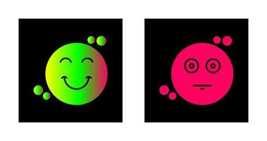 Smile and Neutral Icon vector