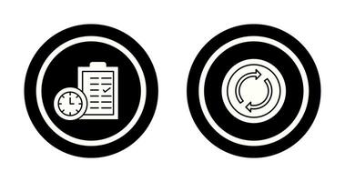 Time Planing and Loop Icon vector