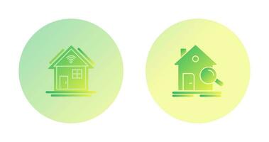 Search and Smart Home Icon vector