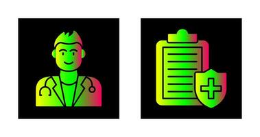 Doctor and Medical Protection Icon vector