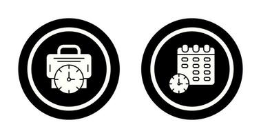 Briefcase and Calender Icon vector