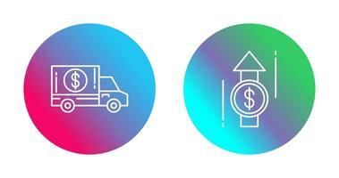 Delivery Truck and Profit Icon vector