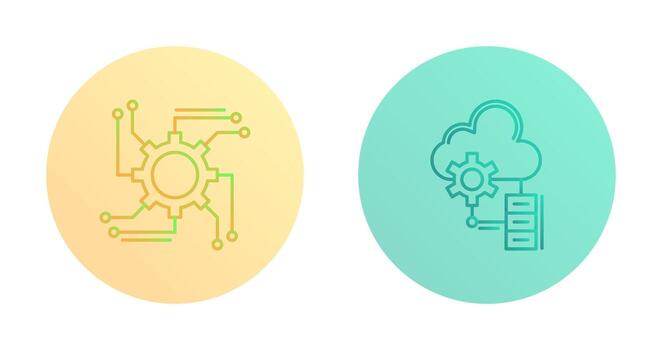 automatización y grande datos icono vector