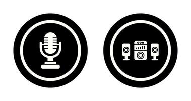 Microphone and Sound System Icon vector