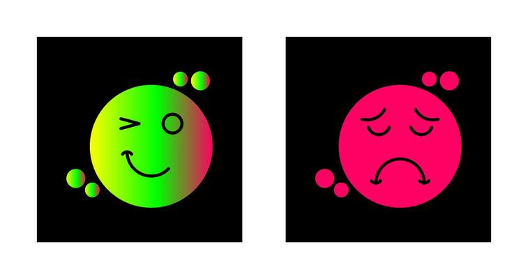 Wink and Sad Icon