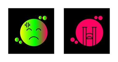 Dissapointment and Crying Icon vector