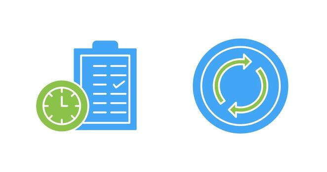 Time Planing and Loop Icon vector